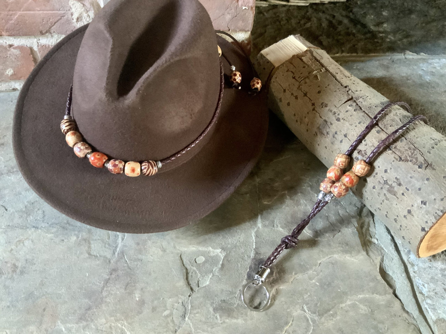 The Bo-Ho Plaited Leather Lanyard