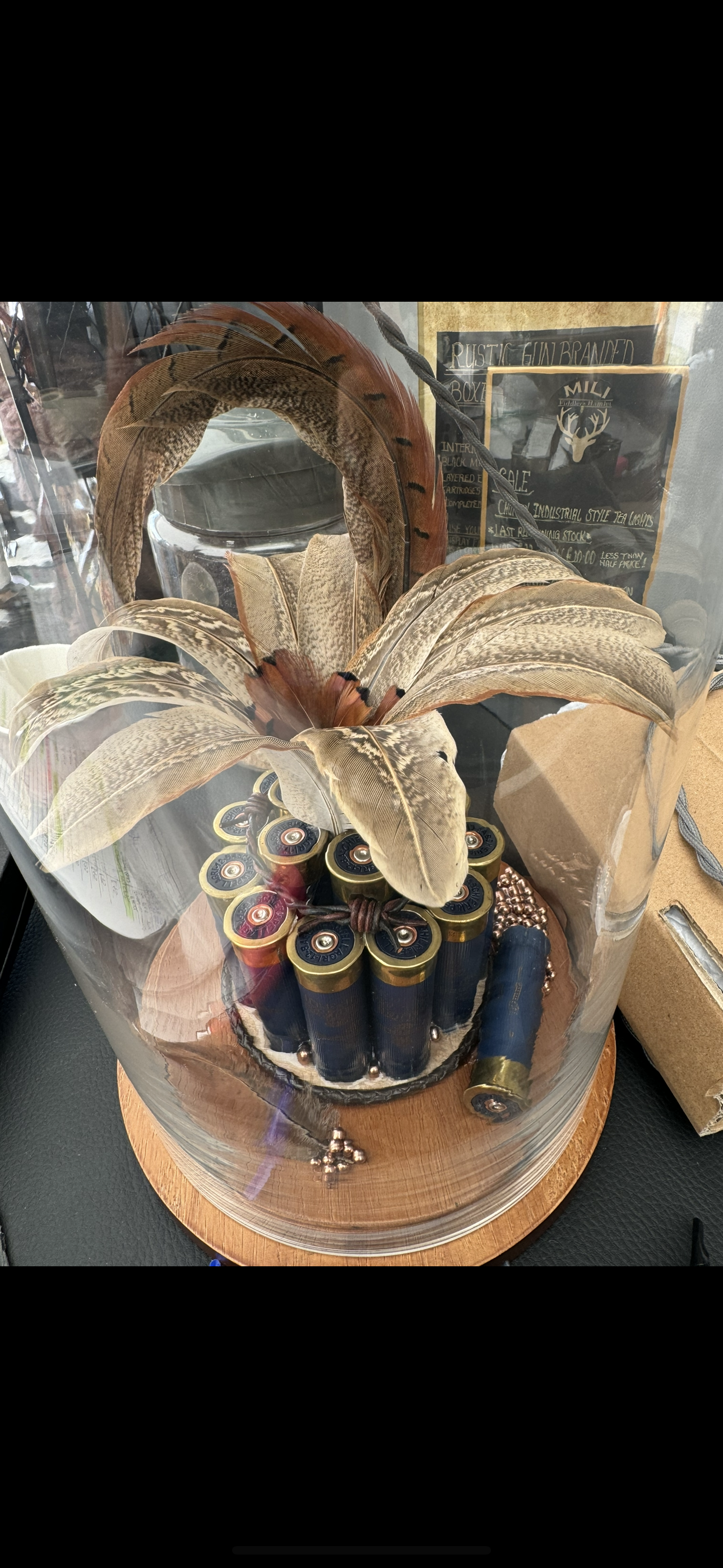 Cartridge Feather Wing Flower Lamp
