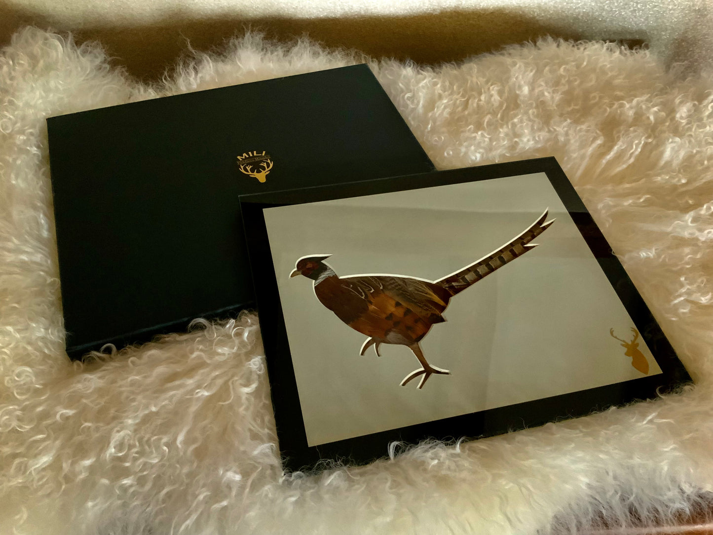 Pheasant Silhouette Glass Placemat
