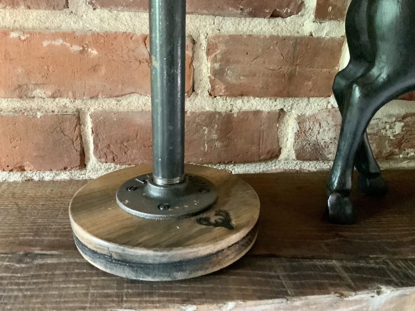The Luminaire With Oak Base Candle Holders