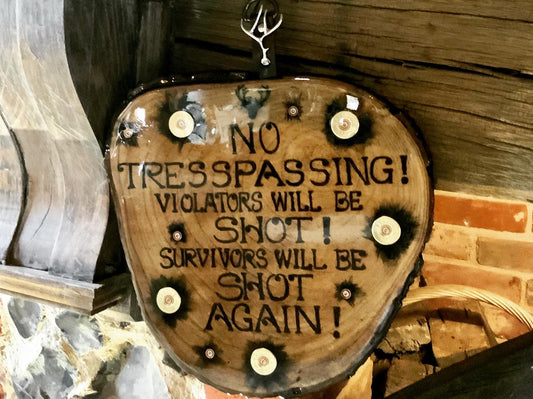 Field Sport Plaque “No Trespassing”