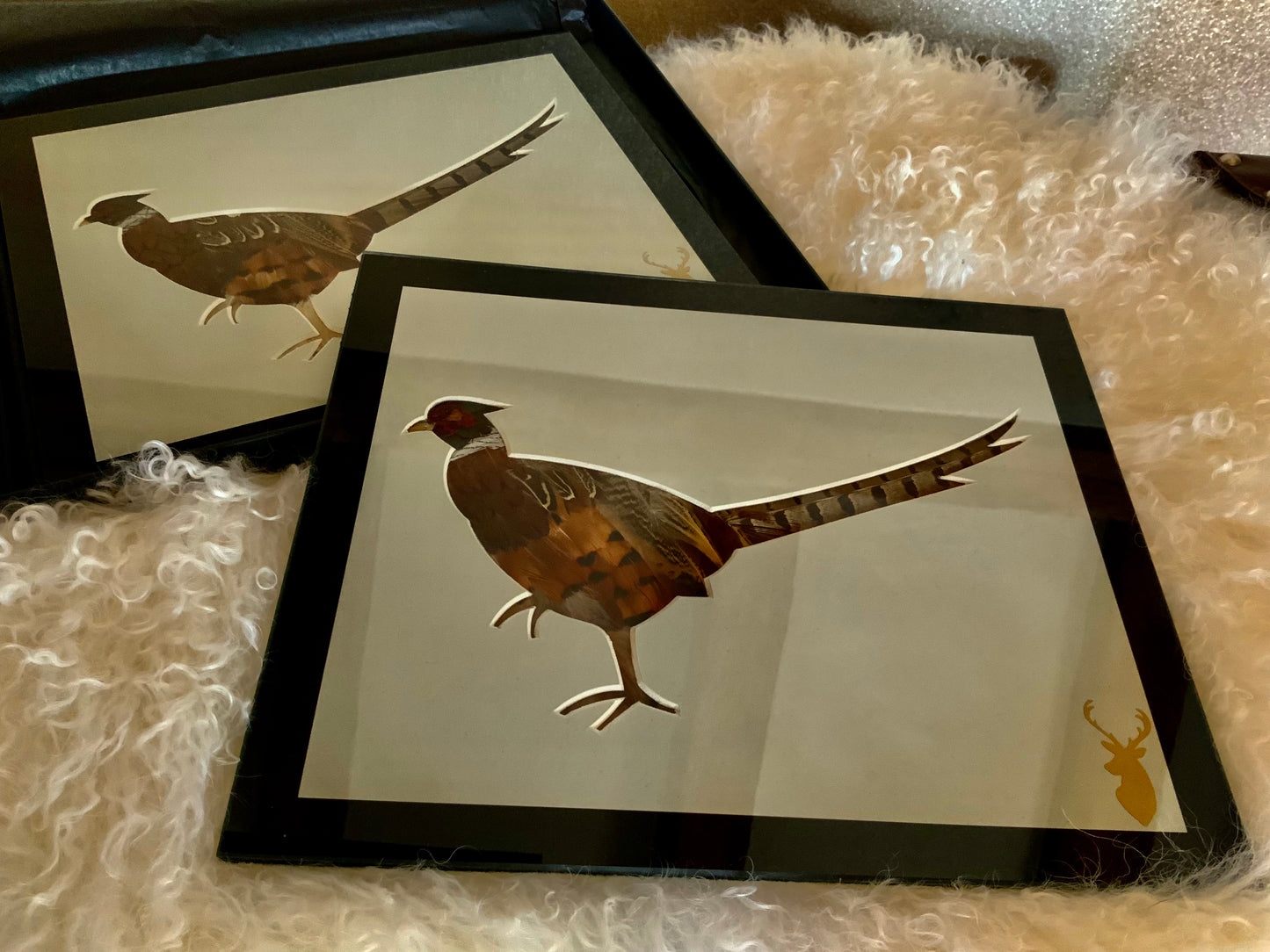 Pheasant Silhouette Glass Placemat