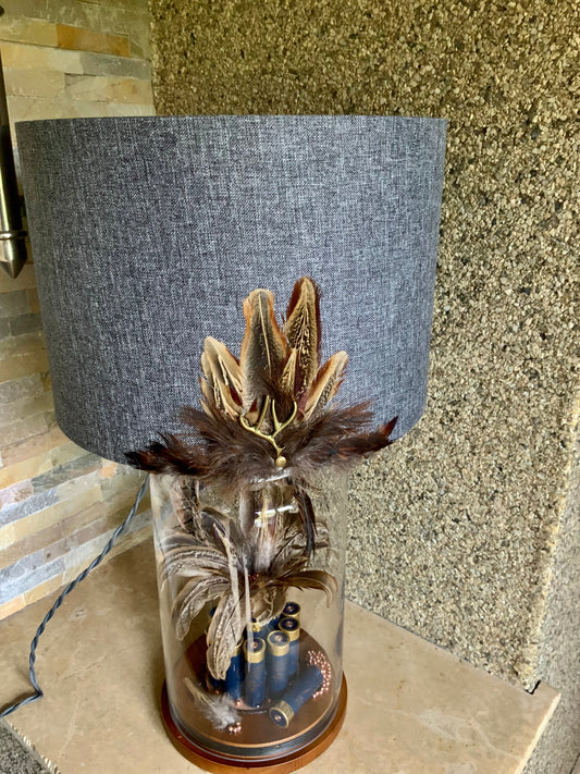 Cartridge Feather Wing Flower Lamp