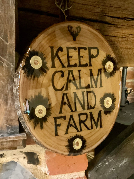 Field Sport Plaque Keep Calm and Farm