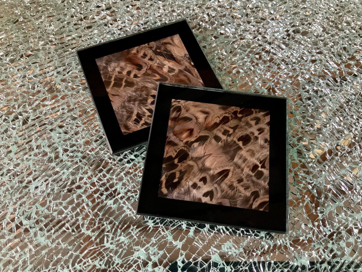 Hen Pheasant Glass Coaster