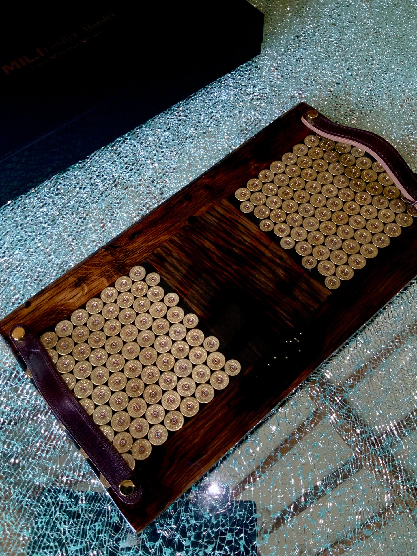 Skeet Twin Panel Charcuterie Platter with 12 Bore Cartridges