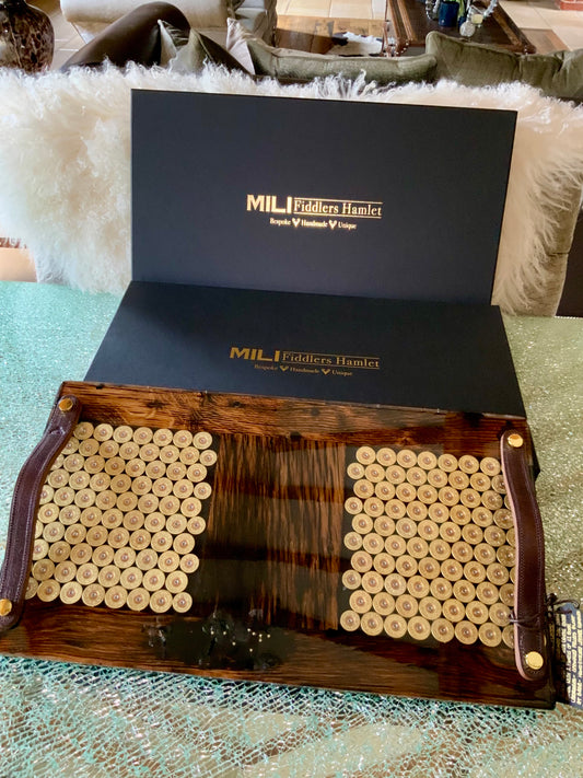 Skeet Twin Panel Charcuterie Platter with 12 Bore Cartridges